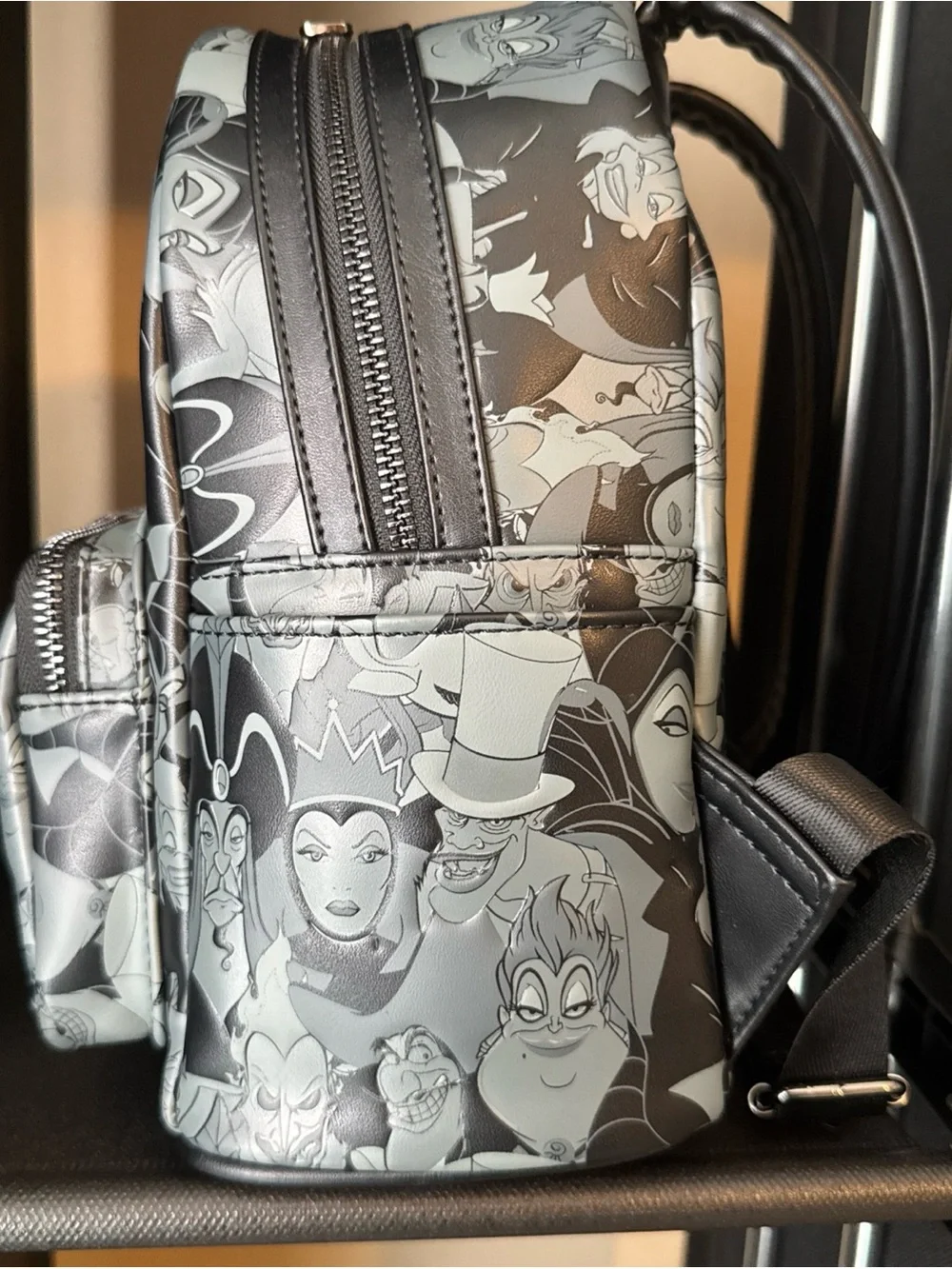 Loungefly Disney Villains AOP Debossed Backpack NWT